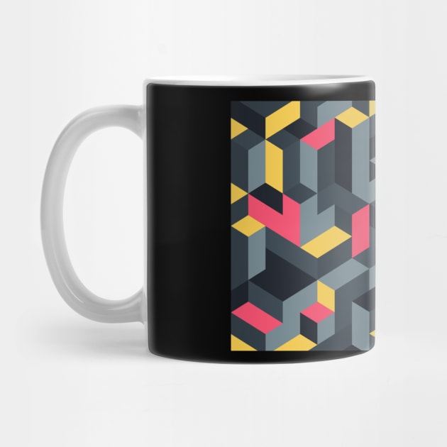 Yellow red geometric by diiiana